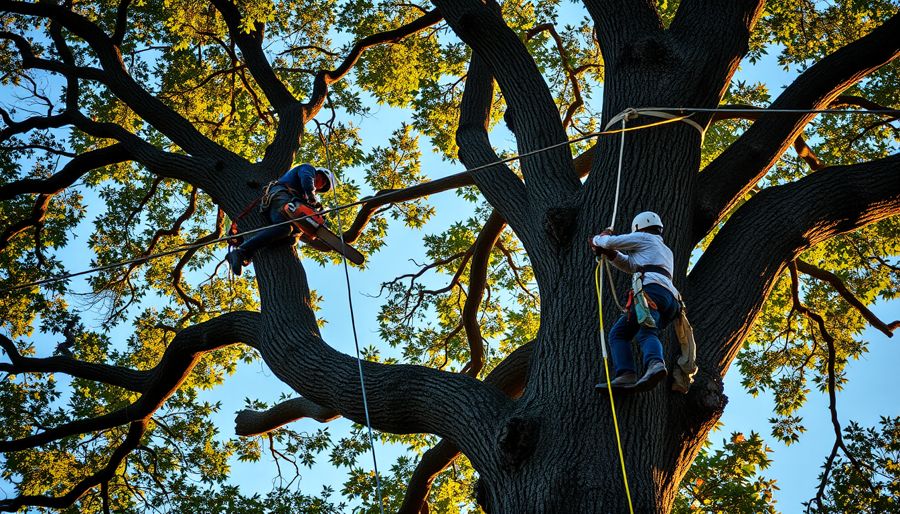 Arborist in a tree